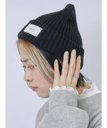 Samansa Mos2 blue | リブニット帽(ハット)