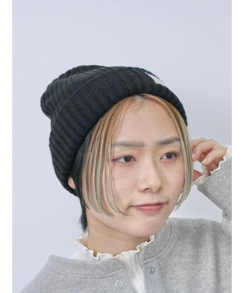 Samansa Mos2 blue（サマンサモスモスブルー）の「リブニット帽（ハット・レディース・チャコールグレー/ブラック/オレンジ/ブルー・F）」の14枚目の写真