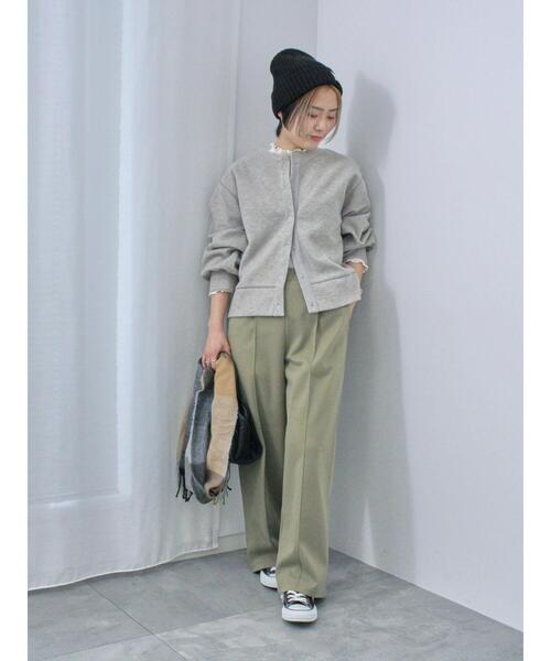 Samansa Mos2 blue（サマンサモスモスブルー）の「リブニット帽（ハット・レディース・チャコールグレー/ブラック/オレンジ/ブルー・F）」の19枚目の写真