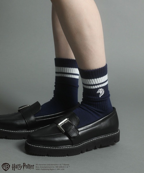 Green　Parks（グリーンパークス）の「ハリー・ポッター/ワンポイント刺繍ソックス（ソックス/靴下・レディース・ネイビー/レッド/イエロー/グリーン・FREE）」の4枚目の写真