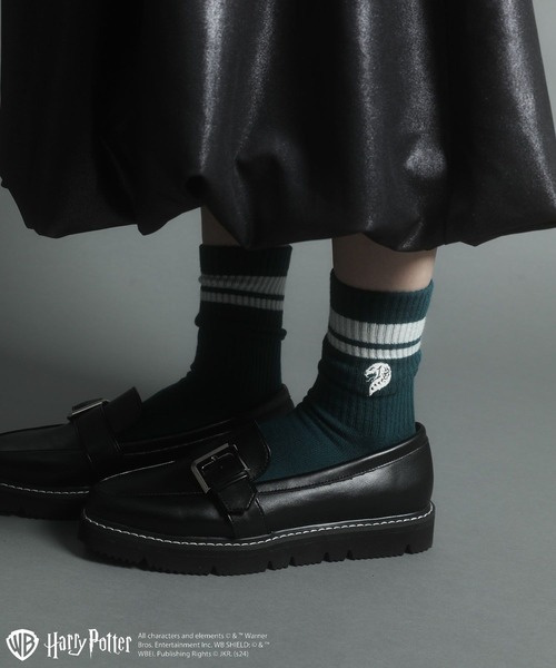 Green　Parks（グリーンパークス）の「ハリー・ポッター/ワンポイント刺繍ソックス（ソックス/靴下・レディース・ネイビー/レッド/イエロー/グリーン・FREE）」の3枚目の写真