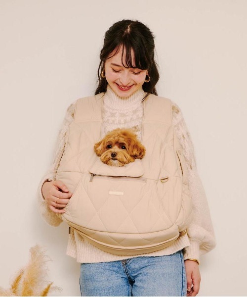 キルティングメッシュ付きフロントリュック【2サイズ展開・飛び出し