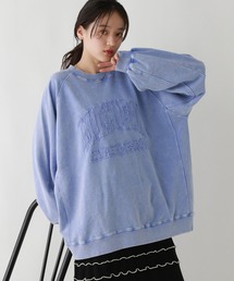 RAGEBLUE | ＜選べるMIDDLE&LONG丈＞カレッジロゴ刺繍/ピグメントルーズスウェット(スウェット)