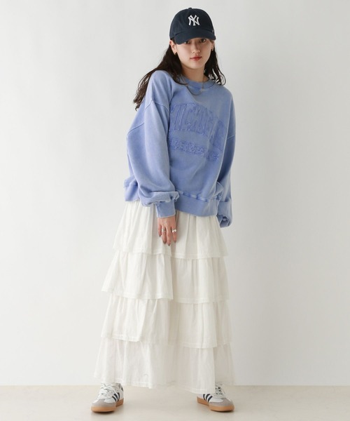 セール】＜選べるMIDDLE&LONG丈＞カレッジロゴ刺繍/ピグメントルーズ