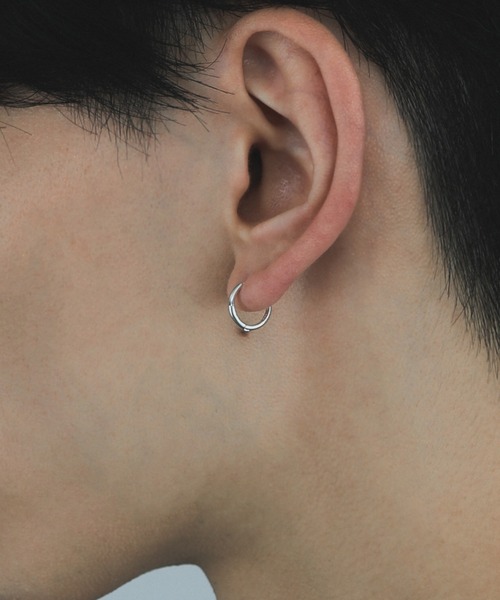 whoseA(フーシー)の「【silver925】NeatHoop10mmPierce/ニート フープピアス10mm(ピアス(両耳用)・メンズ・シルバー・FREE)」の9枚目の写真
