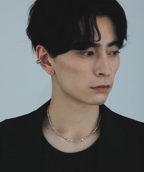 whoseA(フーシー)の「【silver925】NeatHoop10mmPierce/ニート フープピアス10mm(ピアス(両耳用)・メンズ・シルバー・FREE)」の10枚目の写真