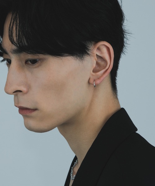 whoseA(フーシー)の「【silver925】NeatHoop10mmPierce/ニート フープピアス10mm(ピアス(両耳用)・メンズ・シルバー・FREE)」の11枚目の写真