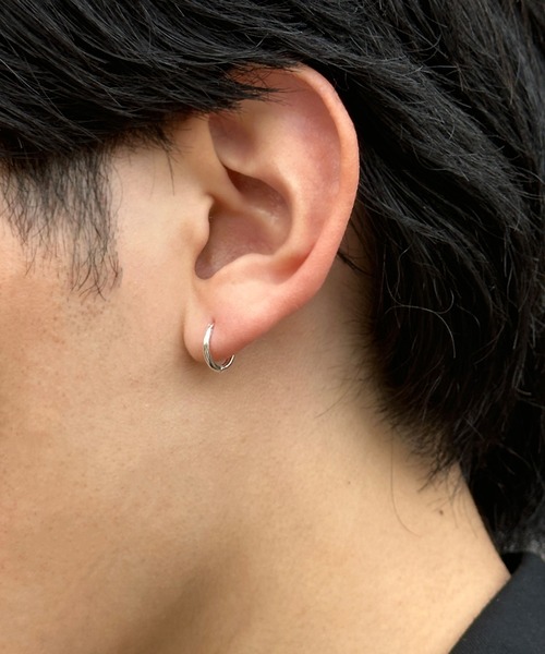 whoseA(フーシー)の「【silver925】NeatHoop10mmPierce/ニート フープピアス10mm(ピアス(両耳用)・メンズ・シルバー・FREE)」の16枚目の写真