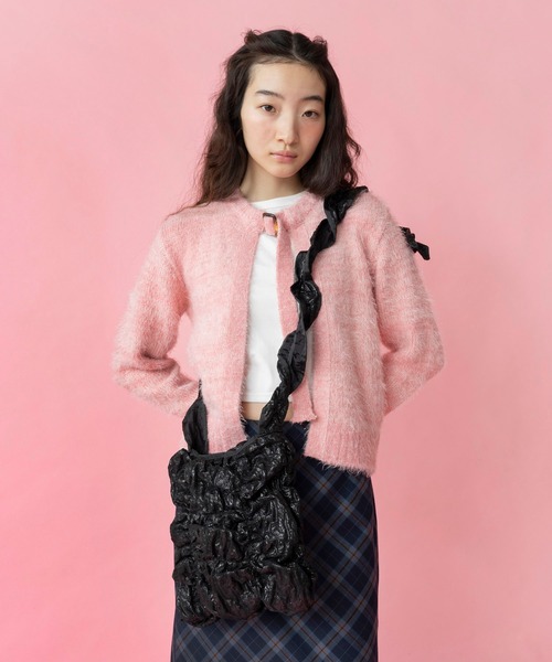Casselini(キャセリーニ)の「Casselini(キャセリーニ)スクエアギャザーショルダー(ショルダーバッグ・レディース・ネイビー/レッド/ブラック/シルバー/ブルー・FREE)」の19枚目の写真