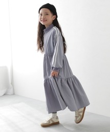 devirock（デビロック）の「サイドライン ハーフジップ トラック ティアードワンピース（ワンピース）」