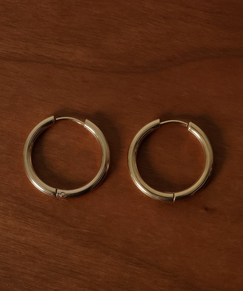 セール】金属アレルギー対応 ワンタッチフープピアス 21mm 316L
