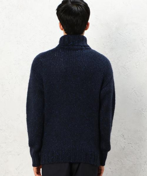 green label relaxing（グリーンレーベルリラクシング）の「KNOT/YARN タートルネックニット 3G◆（ニット/セーター・メンズ・ホワイト/ネイビー・SMALL/LARGE/MEDIUM）」の3枚目の写真