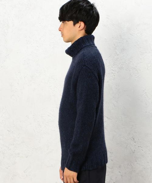 green label relaxing（グリーンレーベルリラクシング）の「KNOT/YARN タートルネックニット 3G◆（ニット/セーター・メンズ・ホワイト/ネイビー・SMALL/LARGE/MEDIUM）」の5枚目の写真