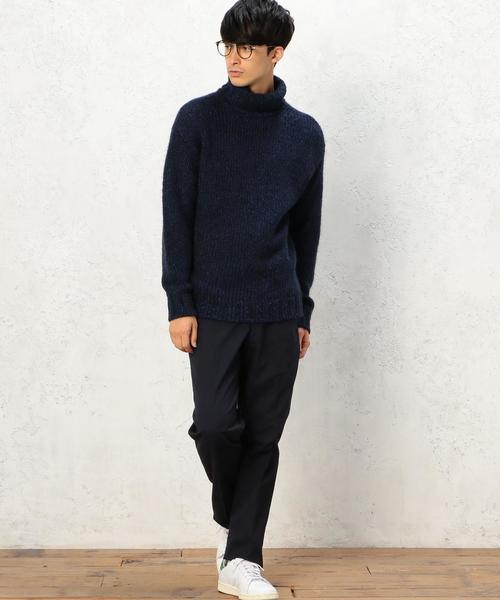 green label relaxing（グリーンレーベルリラクシング）の「KNOT/YARN タートルネックニット 3G◆（ニット/セーター・メンズ・ホワイト/ネイビー・SMALL/LARGE/MEDIUM）」の6枚目の写真