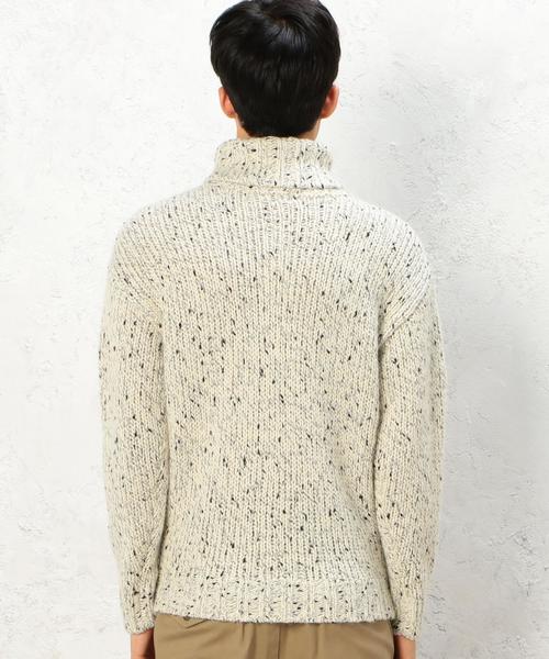 green label relaxing（グリーンレーベルリラクシング）の「KNOT/YARN タートルネックニット 3G◆（ニット/セーター・メンズ・ホワイト/ネイビー・SMALL/LARGE/MEDIUM）」の10枚目の写真