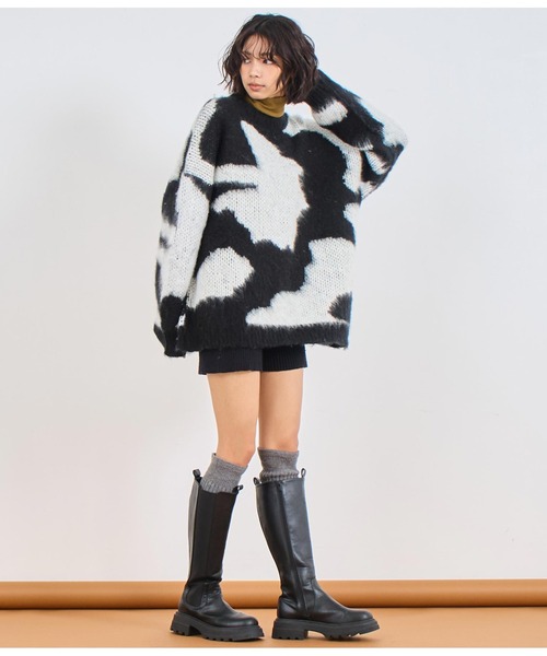 ANAP(アナップ)の「柄ニットトップス(ニット/セーター・レディース・グレー/ブラック/ブルー・FREE)」の22枚目の写真