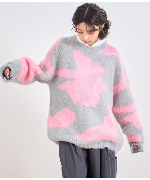 ANAP(アナップ)の「柄ニットトップス(ニット/セーター・レディース・グレー/ブラック/ブルー・FREE)」の20枚目の写真