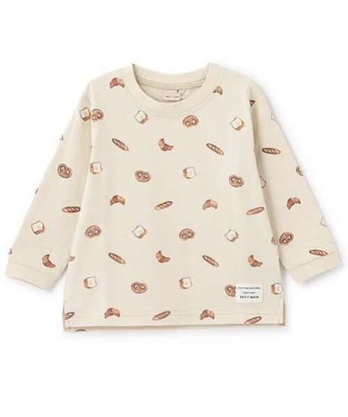 petit main（プティマイン）の「【プティプラ】BOYS長袖Tシャツ（Tシャツ/カットソー・キッズ・ライトグレー/ライトベージュ/カラフル/マルチ/クリーム/グリーン/オフホワイト/レッド/ネイビー/ライトブルー・80ｃｍ/90cm/110cm/100cm/120cm/130cm）」の4枚目の写真
