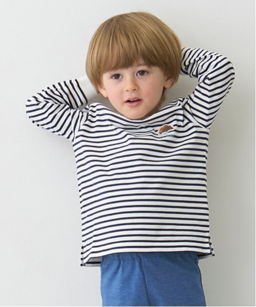 petit main（プティマイン）の「【プティプラ】BOYS長袖Tシャツ（Tシャツ/カットソー・キッズ・ライトグレー/ライトベージュ/カラフル/マルチ/クリーム/グリーン/オフホワイト/レッド/ネイビー/ライトブルー・80ｃｍ/90cm/110cm/100cm/120cm/130cm）」の14枚目の写真