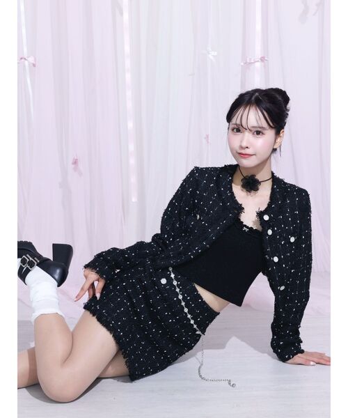 EATME（イートミー）の「ツイードミニスカート（セットアップ可能）（スカート・レディース・ブラック/オフホワイト・SMALL/MEDIUM）」の11枚目の写真