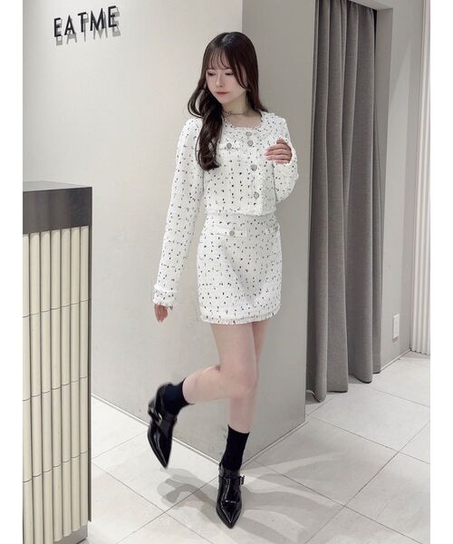 EATME（イートミー）の「ツイードミニスカート（セットアップ可能）（スカート・レディース・ブラック/オフホワイト・SMALL/MEDIUM）」の17枚目の写真