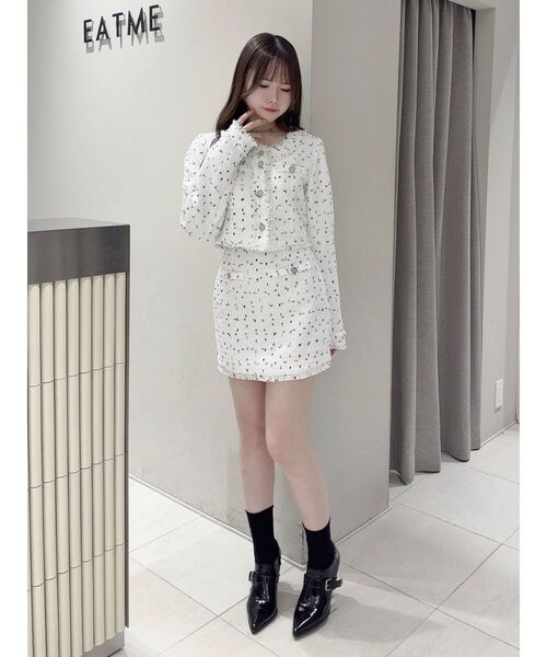 EATME（イートミー）の「ツイードミニスカート（セットアップ可能）（スカート・レディース・ブラック/オフホワイト・SMALL/MEDIUM）」の18枚目の写真