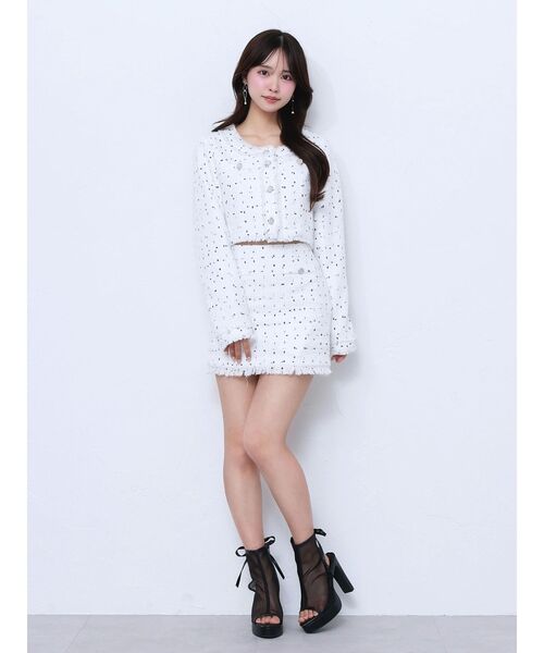 EATME（イートミー）の「ツイードミニスカート（セットアップ可能）（スカート・レディース・ブラック/オフホワイト・SMALL/MEDIUM）」の22枚目の写真