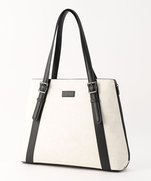HIDEAWAYS NICOLE(ハイダウェイニコル)の「サイドジップトートバッグ(トートバッグ・メンズ・ホワイト×ブラック/ブラック・FREE)」の15枚目の写真