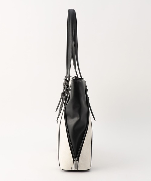 HIDEAWAYS NICOLE(ハイダウェイニコル)の「サイドジップトートバッグ(トートバッグ・メンズ・ホワイト×ブラック/ブラック・FREE)」の13枚目の写真