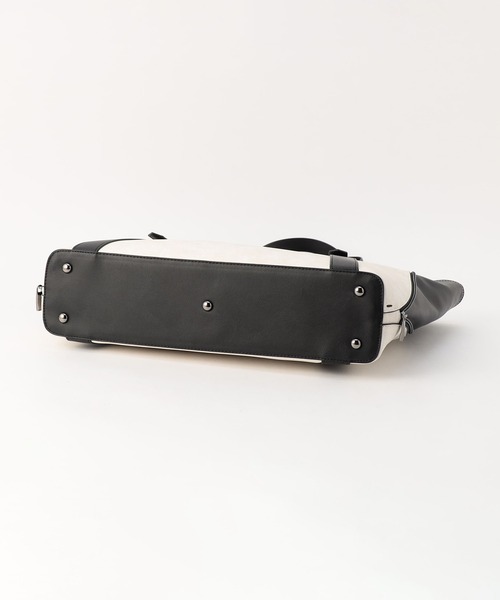 HIDEAWAYS NICOLE(ハイダウェイニコル)の「サイドジップトートバッグ(トートバッグ・メンズ・ホワイト×ブラック/ブラック・FREE)」の12枚目の写真