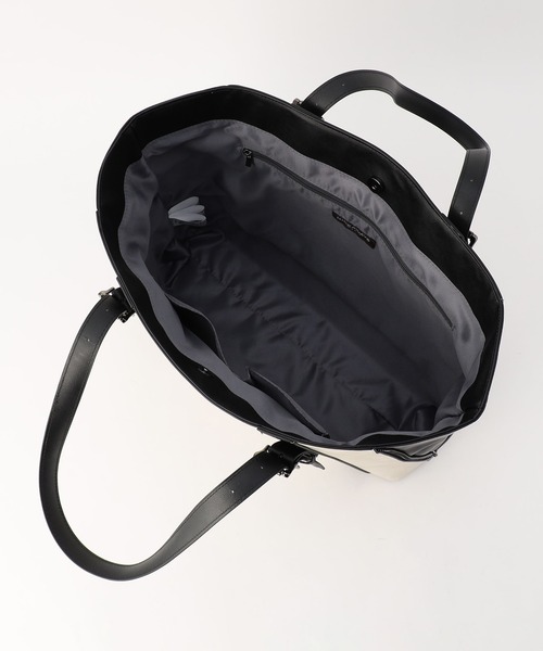 HIDEAWAYS NICOLE(ハイダウェイニコル)の「サイドジップトートバッグ(トートバッグ・メンズ・ホワイト×ブラック/ブラック・FREE)」の11枚目の写真