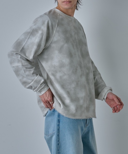 COLONY 2139（コロニートゥーワンスリーナイン）の「フェードダイカットオフ長袖T（Tシャツ/カットソー・メンズ・ホワイト/サックスブルー/グレー・MEDIUM/LARGE）」の15枚目の写真