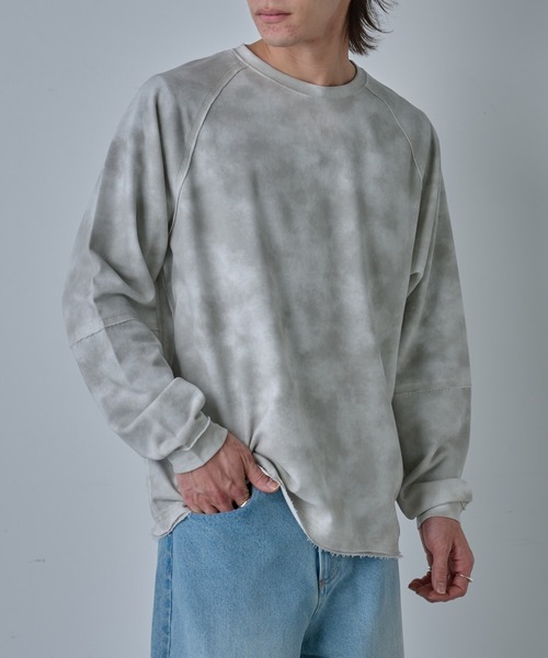 COLONY 2139（コロニートゥーワンスリーナイン）の「フェードダイカットオフ長袖T（Tシャツ/カットソー・メンズ・ホワイト/サックスブルー/グレー・MEDIUM/LARGE）」の14枚目の写真