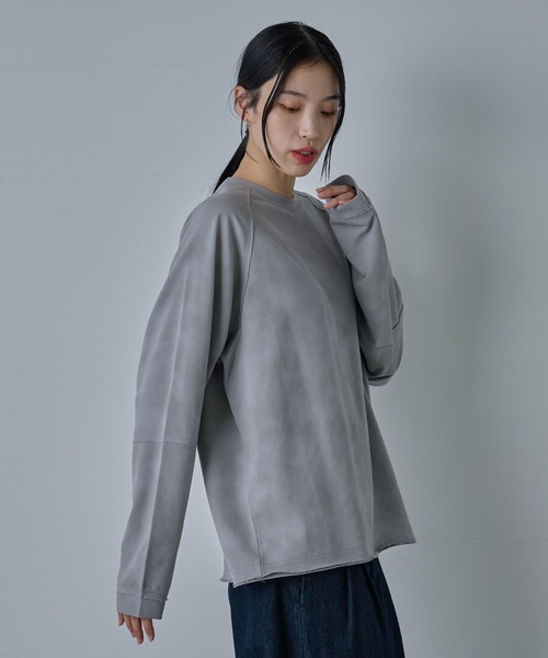 COLONY 2139（コロニートゥーワンスリーナイン）の「フェードダイカットオフ長袖T（Tシャツ/カットソー・メンズ・ホワイト/サックスブルー/グレー・MEDIUM/LARGE）」の22枚目の写真