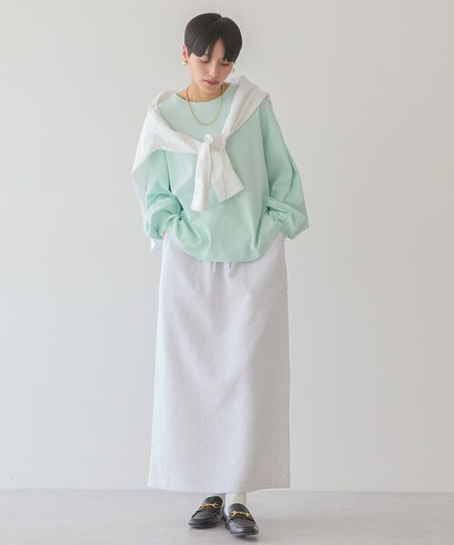 AMERICAN HOLIC（アメリカンホリック）の「袖ボリュームカットプルオーバー（Tシャツ/カットソー・レディース・オフホワイト/チャコールグレー/ライトベージュ/グリーン/イエロー・L/M）」の21枚目の写真