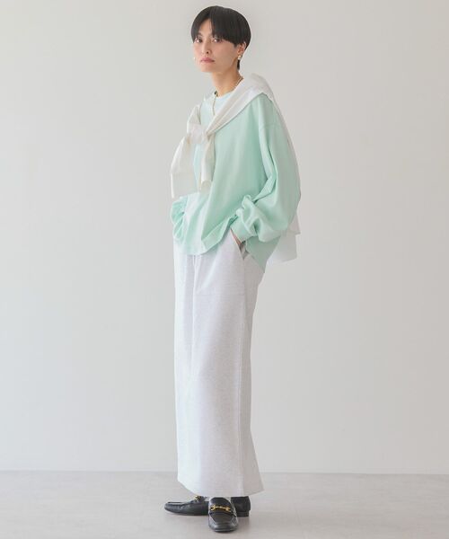 AMERICAN HOLIC（アメリカンホリック）の「袖ボリュームカットプルオーバー（Tシャツ/カットソー・レディース・オフホワイト/チャコールグレー/ライトベージュ/グリーン/イエロー・L/M）」の22枚目の写真