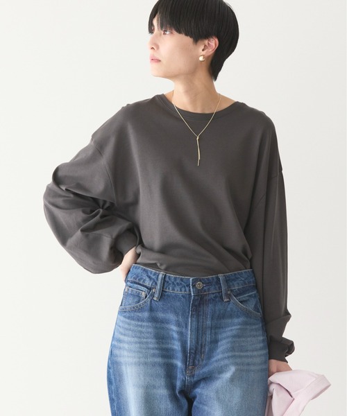 tシャツ Tシャツ ショートボリュームプルオーバー / Short Volume Pullover レディース OUTLET SALEトップス《異素材コンビボリューム袖プルオーバー 全5色 2サイズ》 レディース リブトップス Tシャツ 異素材 ストレッチ  ボリュームスリーブ ⁄⁄10⁄⁄ | maviru by KiraKiraShop