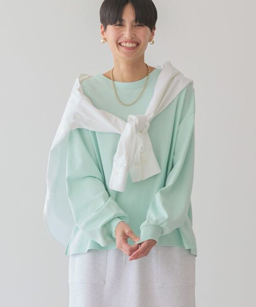 AMERICAN HOLIC（アメリカンホリック）の「袖ボリュームカットプルオーバー（Tシャツ/カットソー・レディース・オフホワイト/チャコールグレー/ライトベージュ/グリーン/イエロー・L/M）」の18枚目の写真