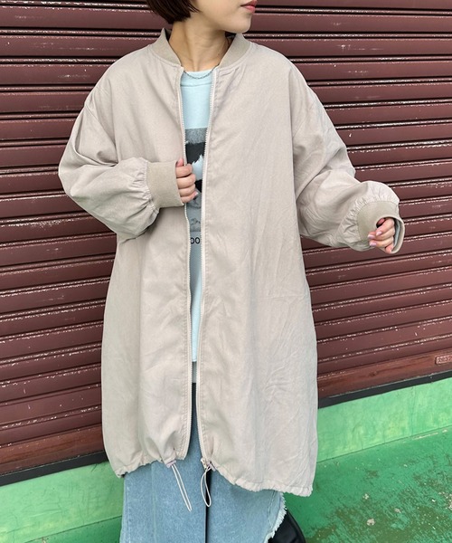CRB(シーアールビー)の「ピーチロングMA-1(MA-1・レディース・ベージュ/ブラック/アイボリー/カーキ・F)」の3枚目の写真