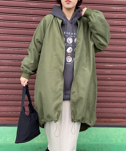 CRB(シーアールビー)の「ピーチロングMA-1(MA-1・レディース・ベージュ/ブラック/アイボリー/カーキ・F)」の4枚目の写真