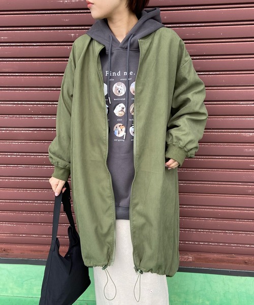 CRB(シーアールビー)の「ピーチロングMA-1(MA-1・レディース・ベージュ/ブラック/アイボリー/カーキ・F)」の10枚目の写真