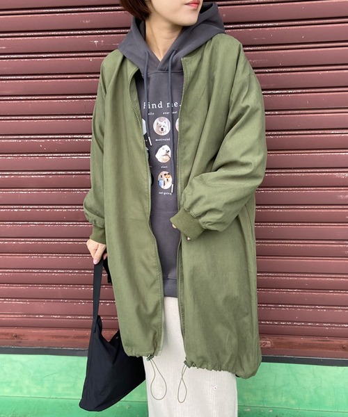 CRB(シーアールビー)の「ピーチロングMA-1(MA-1・レディース・ベージュ/ブラック/アイボリー/カーキ・F)」の11枚目の写真