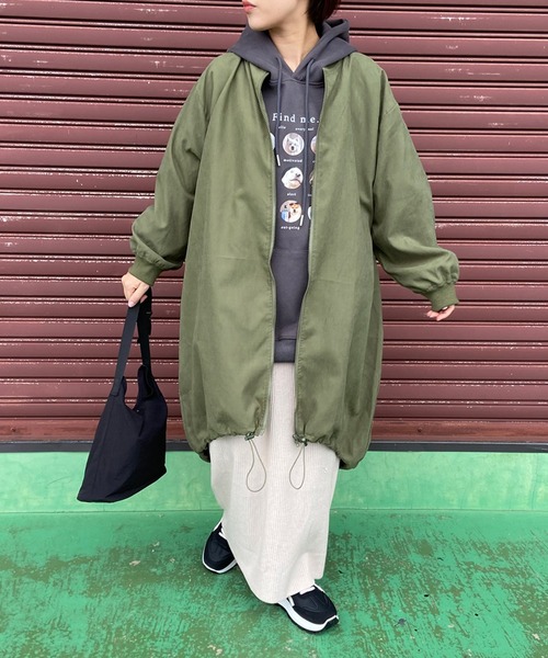 CRB(シーアールビー)の「ピーチロングMA-1(MA-1・レディース・ベージュ/ブラック/アイボリー/カーキ・F)」の14枚目の写真