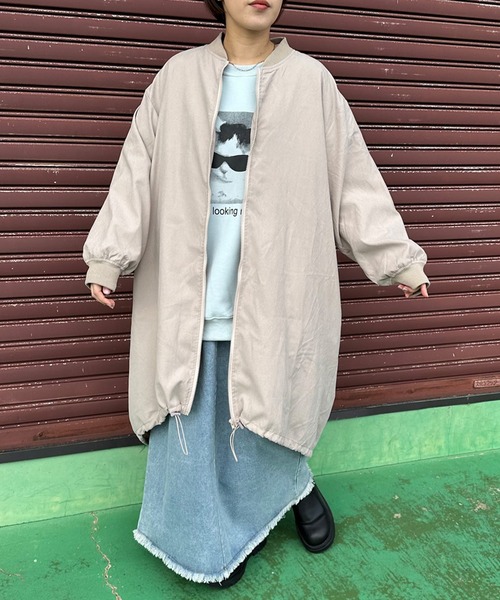 CRB(シーアールビー)の「ピーチロングMA-1(MA-1・レディース・ベージュ/ブラック/アイボリー/カーキ・F)」の20枚目の写真