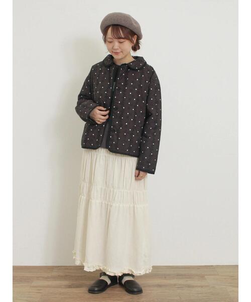 Samansa Mos2（サマンサ モスモス）の「シャーリングティアードスカート（スカート・レディース・ブラック/ブルー/カーキ/レッド/キナリ・F）」の22枚目の写真