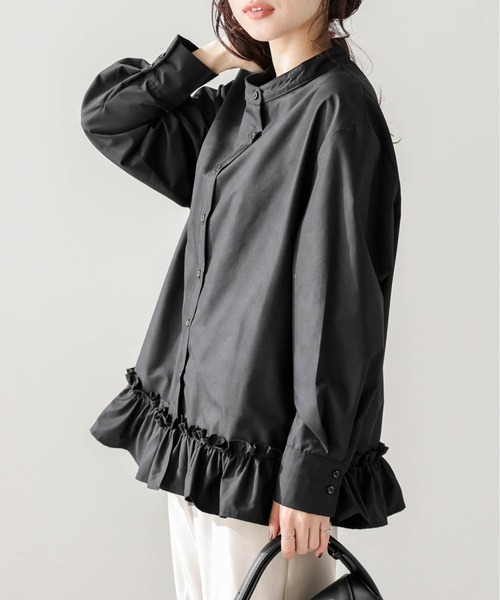 SUGAR BISKET（シュガービスケット）の「フリルヘムブラウス（シャツ/ブラウス・レディース・ブラック/ホワイト・フリー）」の8枚目の写真