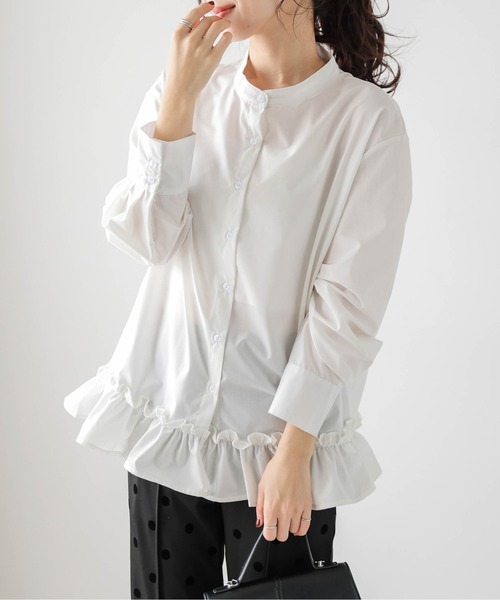 SUGAR BISKET（シュガービスケット）の「フリルヘムブラウス（シャツ/ブラウス・レディース・ブラック/ホワイト・フリー）」の21枚目の写真