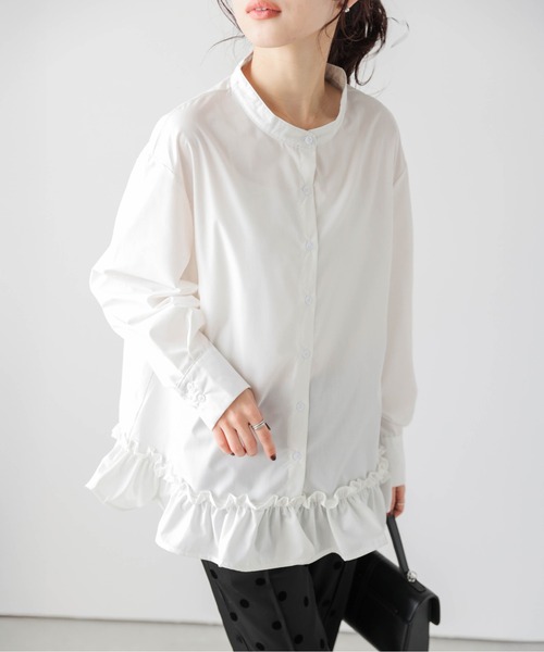 SUGAR BISKET（シュガービスケット）の「フリルヘムブラウス（シャツ/ブラウス・レディース・ブラック/ホワイト・フリー）」の20枚目の写真