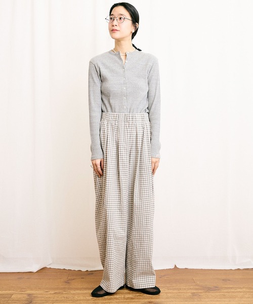 fig London(フィグロンドン)の「DAILY simple cardigan(Tシャツ/カットソー・レディース・ホワイト/グレー・FREE)」の12枚目の写真