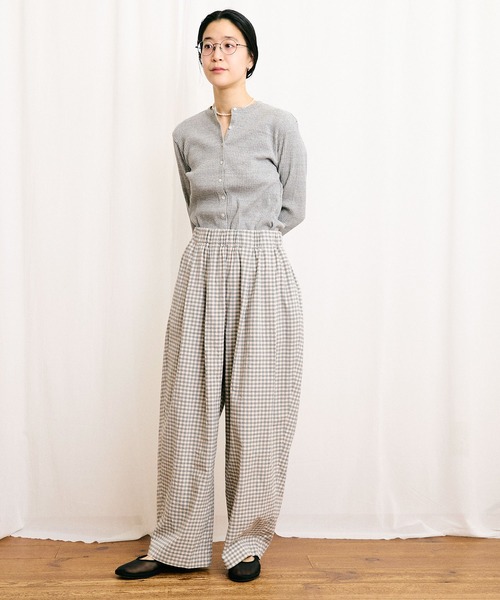 fig London(フィグロンドン)の「DAILY simple cardigan(Tシャツ/カットソー・レディース・ホワイト/グレー・FREE)」の17枚目の写真